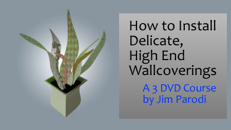 Logo for video course on how to install fine wallcoverings that are delicate 